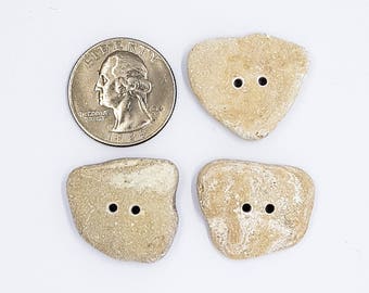 beach stone charms button pebble charms Beach stone beads stone beads pendant river rock river stone charms drilled coral (244)