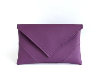 Bridesmaid Clutch Purple Clutch Purse Bridesmaid Gift For Her Wedding Clutch Bag Vegan Leather Clutch Evening Clutch Vegan Handbag Wristlet