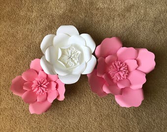 Paper Flower Backdrop, Home Decor, Nursery Decor, Bridal Showern, 3D Flowers, Photography Prop, Photography Backdrop, Wedding Backdrop