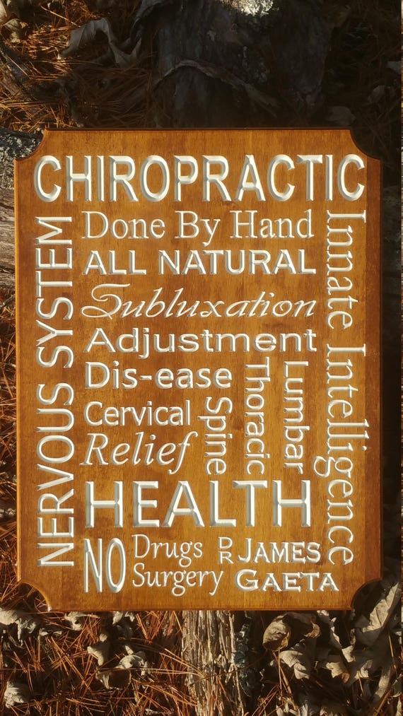 Chiropractic Art Wood Chiropractor Gift Sign Chiropractic Wall