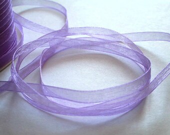 10 m 6mm purple organza Ribbon