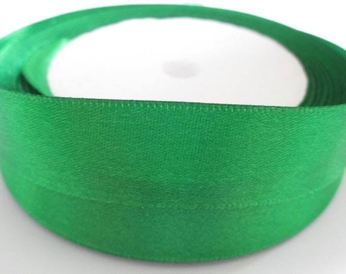 10 m 20mm green colored satin ribbon