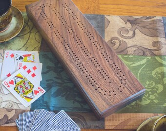 Cribbage board | walnut Cribbage board | personalized Cribbage board