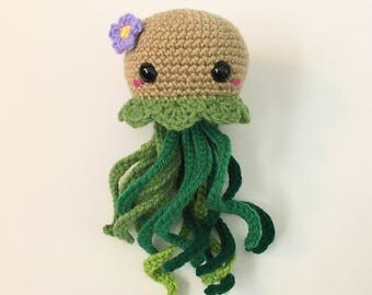 Hawaiian Jellyfish- Amigurumi Jellyfish- Crochet Jellyfish