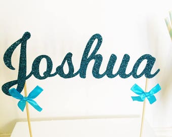 Name Cake Topper, Custom Glitter Cake Decoration, Personalised, Customised, Sparkle Decor, Special Occasion, Bespoke, Name Topper
