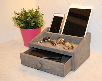 Docking Station – Charging Station – Rustic Grey