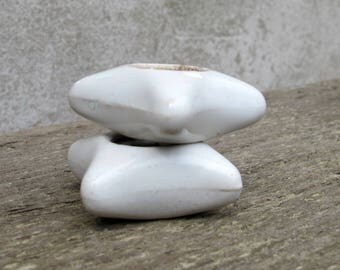 Porcelain Valves Handles, 2 Soviet Faucet Handles, Water Valve Knobs