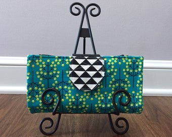 Cash Envelope System Wallet/Clutch with 8 envelopes and snap closure (Dave Ramsey style budgeting)