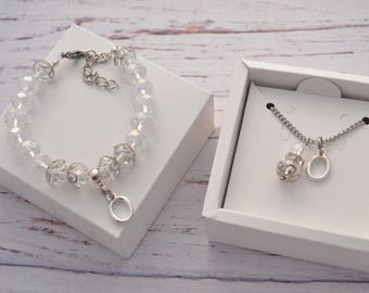 Wedding favors Personalized gift Bridal shower favors Personalized bracelet Initial jewelry Personalized jewelry Initial necklace silver