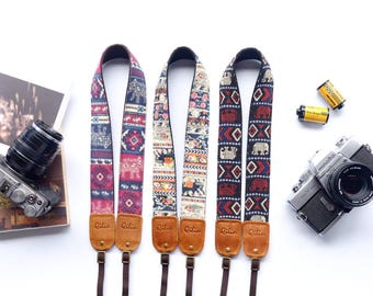 Red, Black Thai Style - Camera Strap