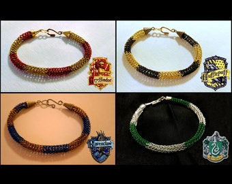Harry Potter House Colors Viking Knit Bracelets - Gryffindor, Hufflepuff, Ravenclaw, Slytherin