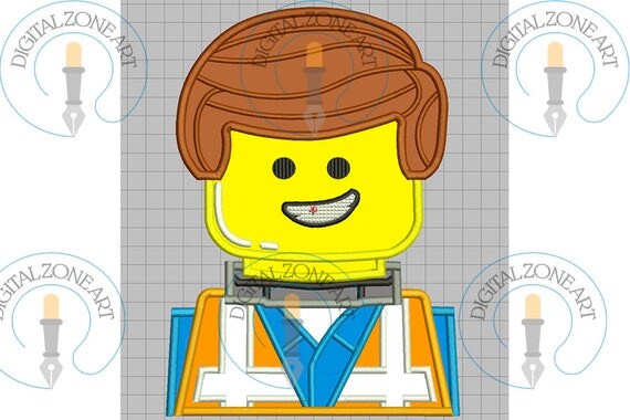 Emmet Lego Applique-Emmet Lego Portrait Head-Lego