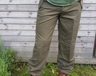 Mens Vintage Italian Army Combat Trousers