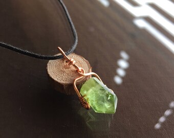 Tiny Peridot Necklace, Peridot Necklace