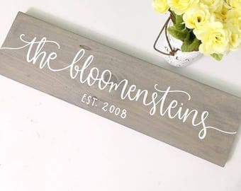 Custom Last Name Sign - Wood Sign