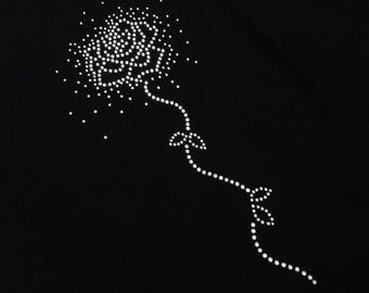 Flower transfer rhinestone 27 cm thermocollant