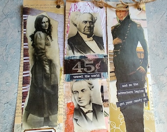 Altered Vintage Bookmark/Tags