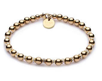 Full luxury ball bracelet • 5 mm • gold