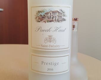 Puech Haut Prestige Rose - Wine Bottle Candle