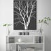 Modern Minimalist Gray Tree Print Tree Trees Grey Print