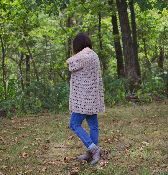 CROCHET PATTERN Lacy Kimono The Ingrid Boho Wrap Cardigan