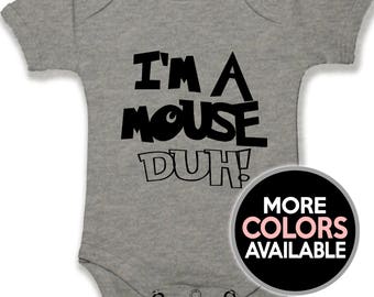 I'm a Mouse Duh Baby Bodysuit | Infant & Baby Clothing | Unisex Baby Clothes | Baby Shower Gifts | Mean Girls Baby | Halloween Baby