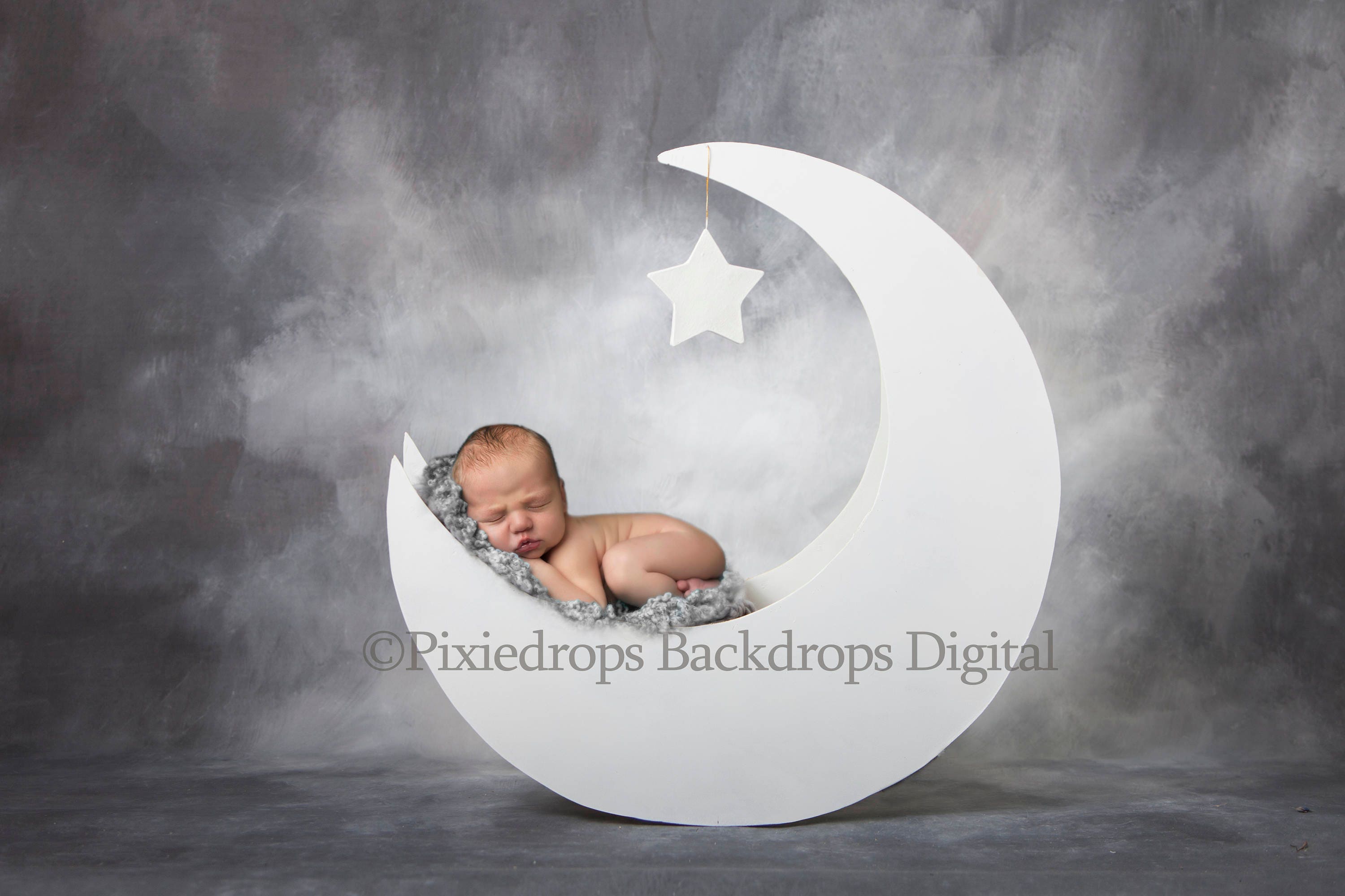 Digital Backdrops And Props. Newborn Moon Prop Newborn Photo