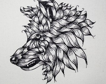 Wolf zeichnen | Etsy