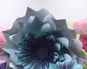 Paper Flower template SVG digital file #47