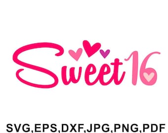 Download Sweet 16 svg | Etsy