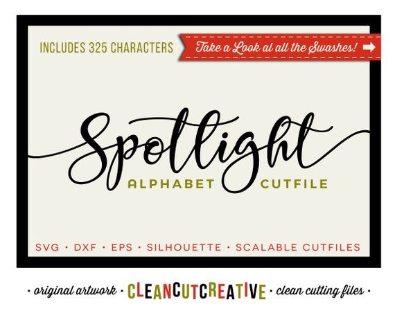 Download Spotlight SVG Font for Cricut font svg Script Alphabet svg ...