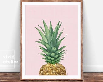 Pineapple Print, Pineapple Photography, Pineapple Wall Art, Tropical Art, Most Sold, Printable Pineapple, Tropical Decor, Printable Art