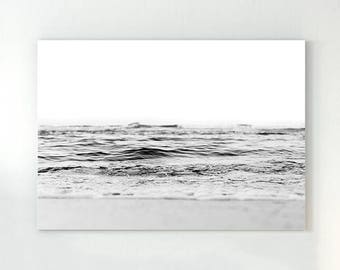 Ocean poster, ocean waves print, ocean wall art, ocean photo, ocean waves, ocean water print, scandinavian print, black and white art