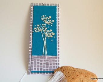 Bookmarks embroidered hand/bookmarks original /Broderie trendy/gift man / woman gift / creative/bookmarks embroidery textile art