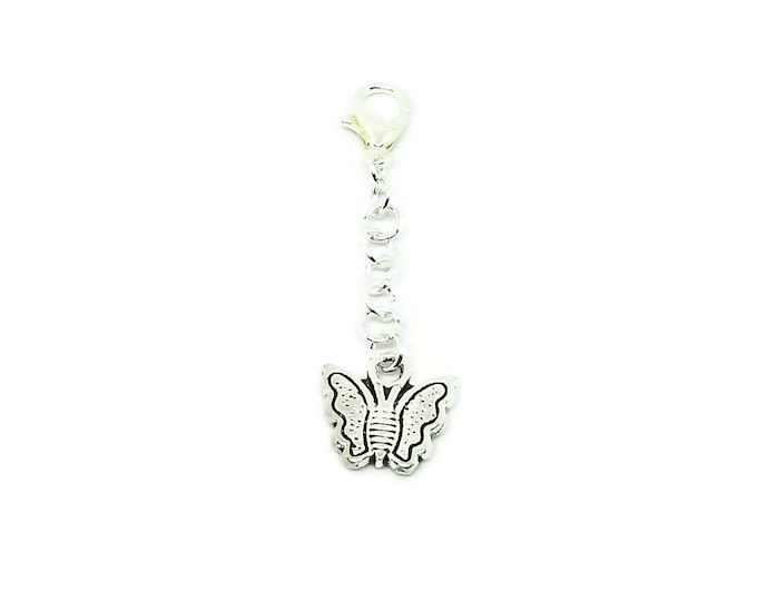 Butterfly Purse Charm, Butterfly Zipper Pull, Unique Birthday Gift, Stocking Stuffer, Gifts Under 5, Gift for Her, Backpack Charm