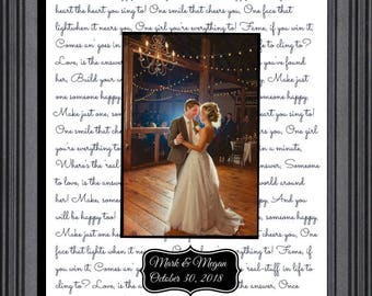 First Dance Song  Lyrics Personalized Wedding  1st Anniversary 