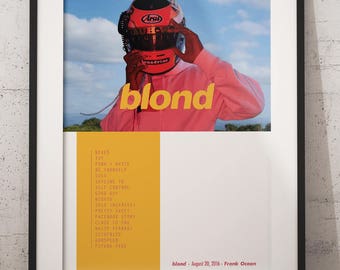 Frank ocean blonde poster, frank ocean album art blonde poster, frank ocean art, frank ocean blonde, frank ocean album print poster