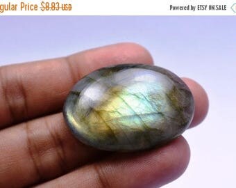 50 % OFF Natural Labradorite Oval Shape Loose Cabochons , AAA Strong Fire Labradorite Cabs , Labradorite / Spectrolite Cabochons (7372)