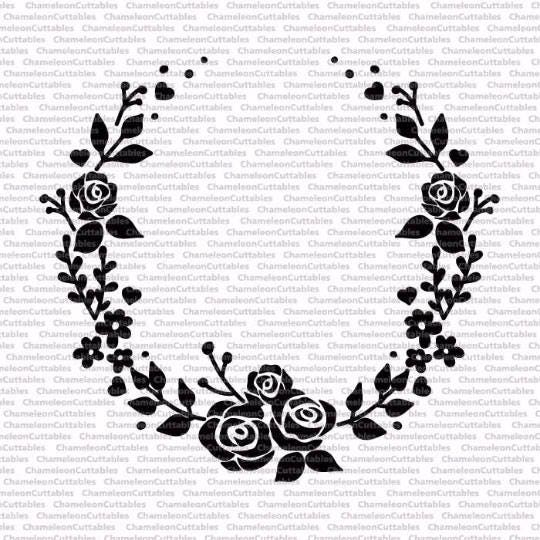 Free Free 336 Silhouette Flower Wreath Svg Free SVG PNG EPS DXF File