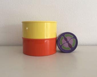Mepal koektrommel retro paarse koekjestrommel vintage flower design cookies bin purple cookie jar
