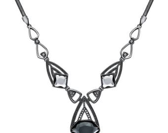 Occuria Swarovski Elements Gunmetal Necklace