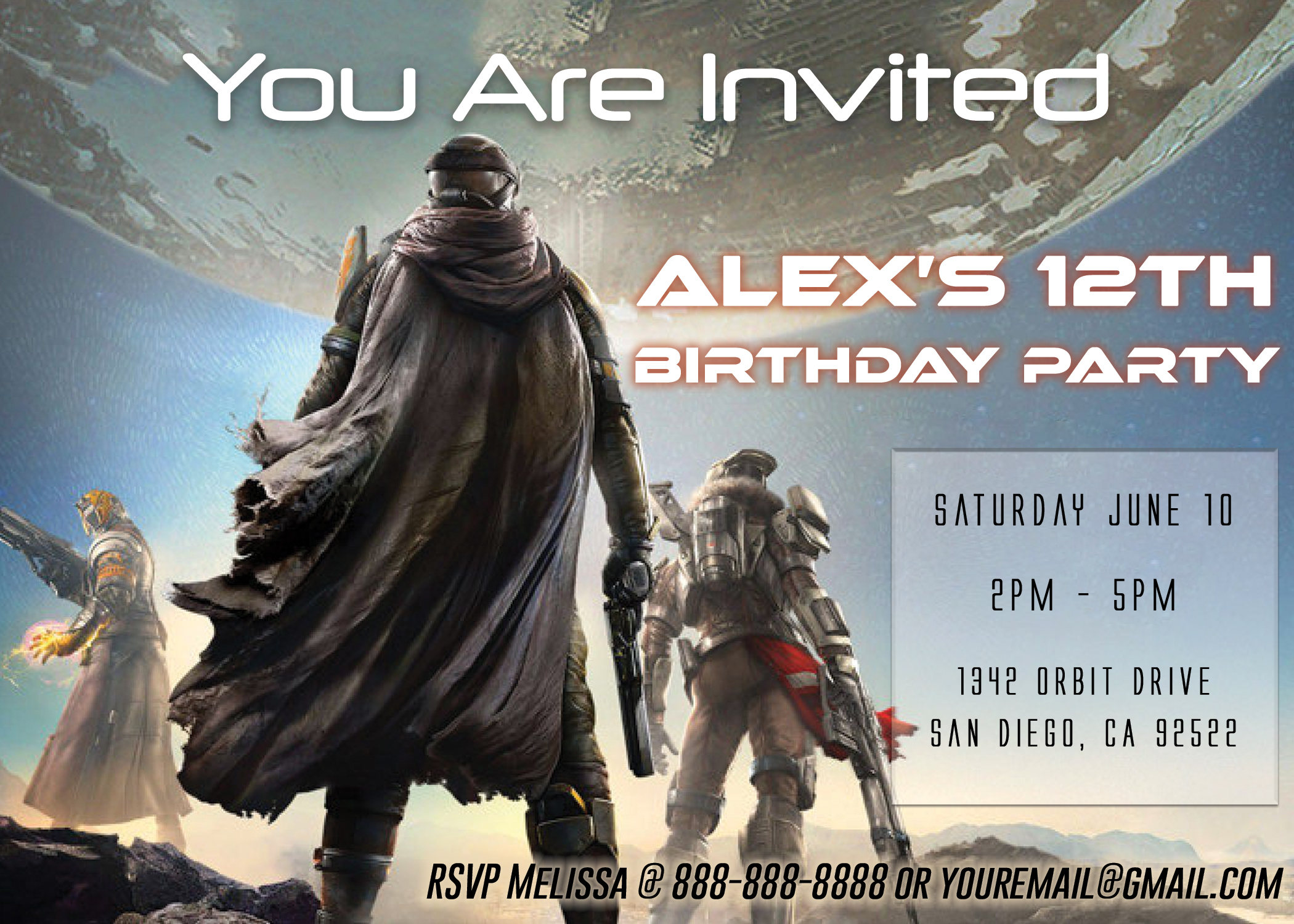 Destiny Birthday Invitation Personalized