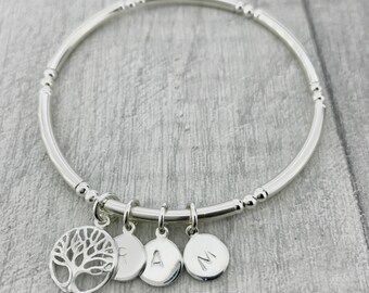 Family Tree Bracelet/Personalised Bracelet/Charm Bracelet/Sisters Bracelet/Initial Jewellery/Custom Bracelet/Grandma Bracelet/Tree of Life