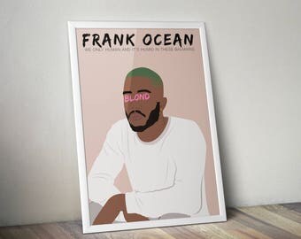 Frank Ocean Print, Odd Future OFWGKTA CHANNEL Orange Blonde A3 Wall Art Home Decor