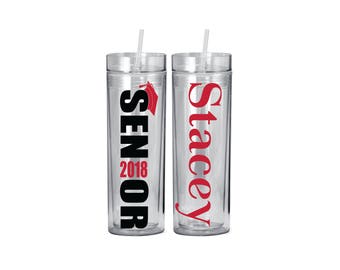 Personalized Tumbler | Senior 2018 Tumbler | Graduation Tumbler | Skinny Tumbler | Graduation Tumbler | Senior Tumbler | Graduation Gift |