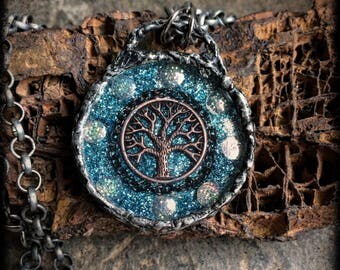 pendentif arbre de vie Yggdrasil collier talisman amulet magic