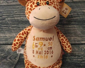 personalised giraffe teddy