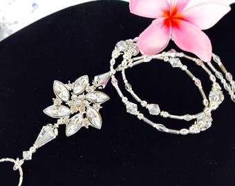 Crystal Beaded ID badge holder- Star beaded Lanyard, Rhinestone badge ID holder, Star pendant
