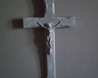 small gray Gustavian antique crucifix