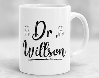 Custom Dentist Mug, Gift for Dentist, Personalized Dentist Cup with Name, Dentist Gift, Dental Student Mug, Dental School Graduation P90